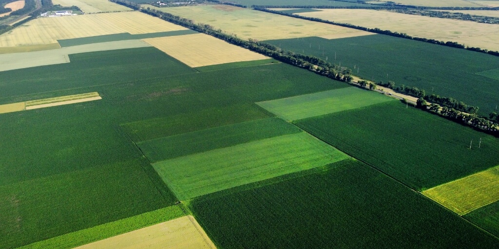 vista panoramica mostrando o zoneamento agricola